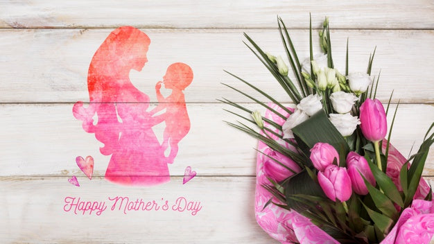 Floral Mothers Day Mockup Psd
