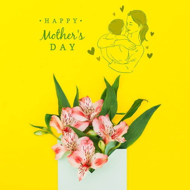 Floral Mothers Day Mockup Psd