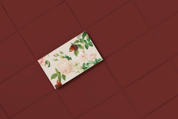Floral Name Card Design Psd