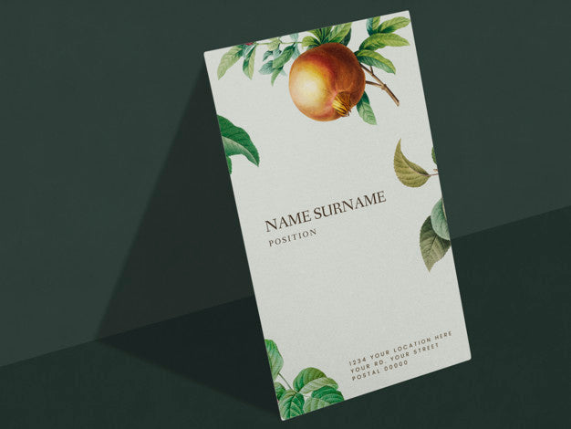 Floral Name Card Design Psd