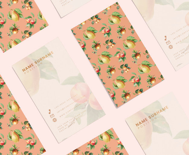 Floral Name Card Design Psd