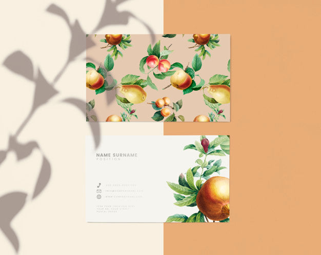 Floral Name Card Design Psd