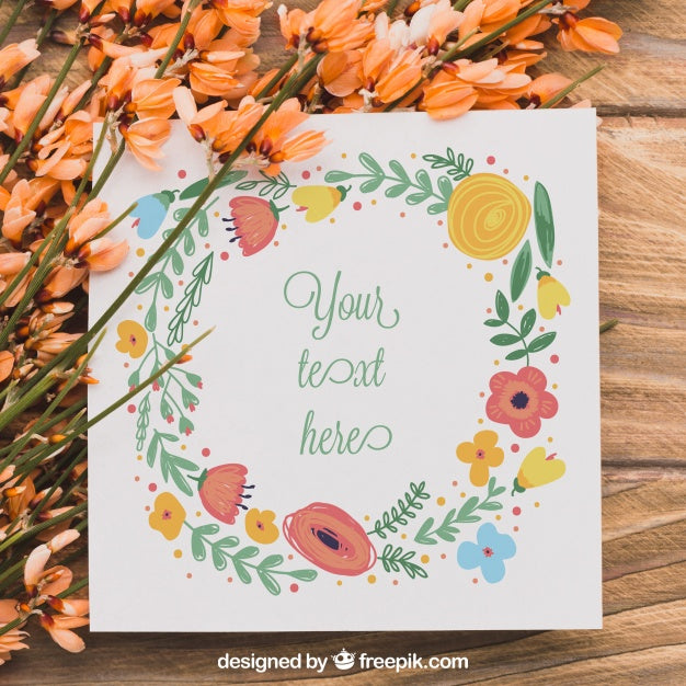 Floral Paper Concept Psd