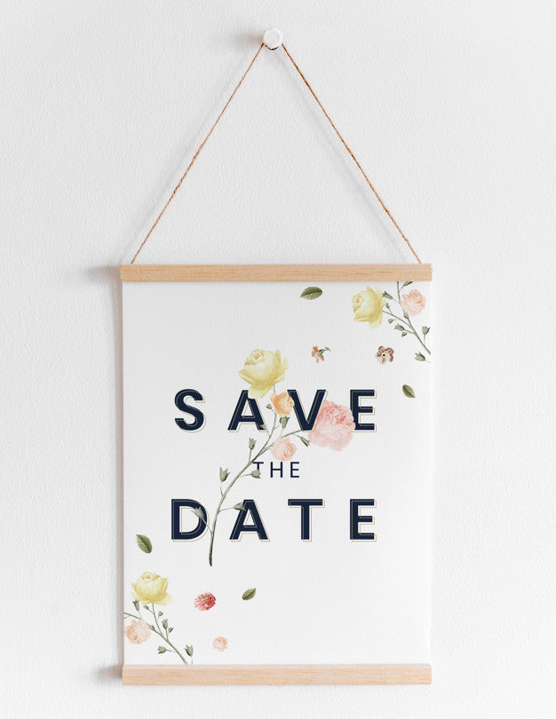Floral Poster Mockup Psd