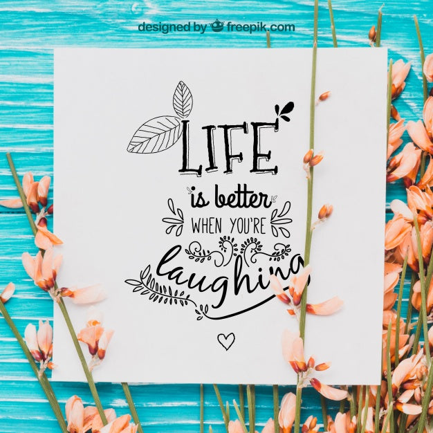 Floral Quote Concept Psd