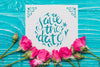 Floral Save The Date Concept Psd