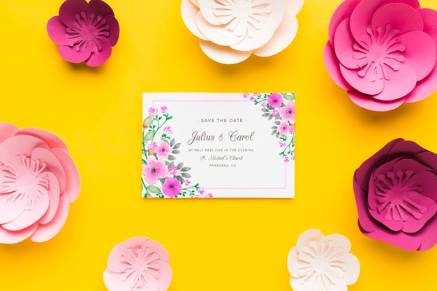 Floral Wedding Concept Mock-Up Psd