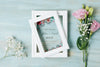 Floral Wedding Concept Mock-Up Psd