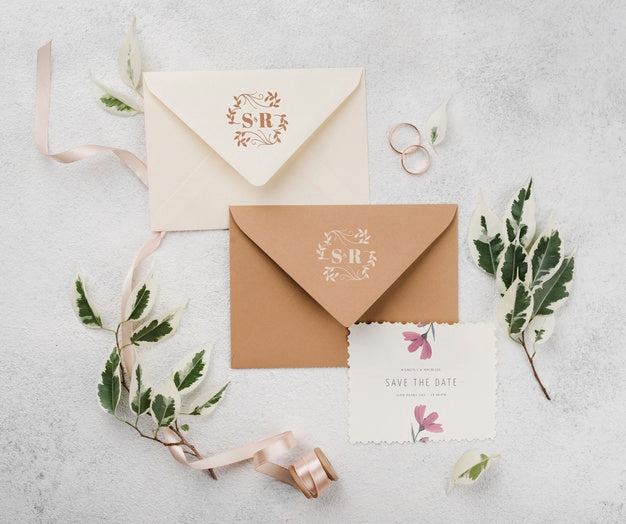 Floral Wedding Concept Mock-Up Psd