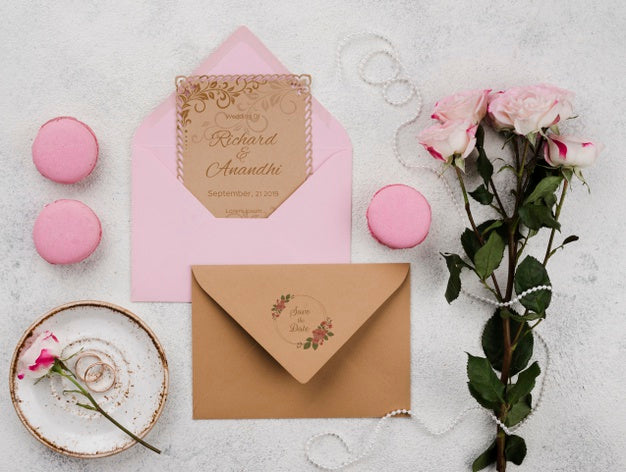 Floral Wedding Concept Mock-Up Psd