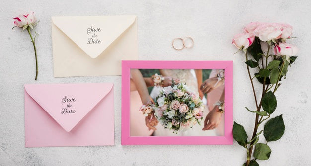 Floral Wedding Concept Mock-Up Psd