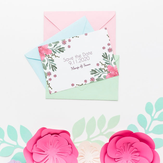 Floral Wedding Concept Mock-Up Psd