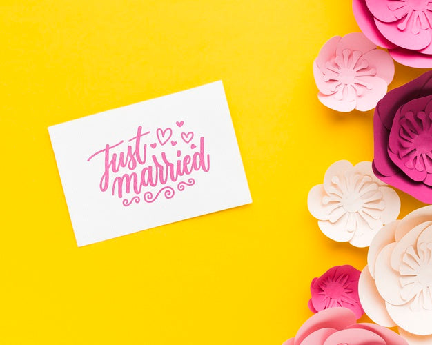 Floral Wedding Concept Mock-Up Psd