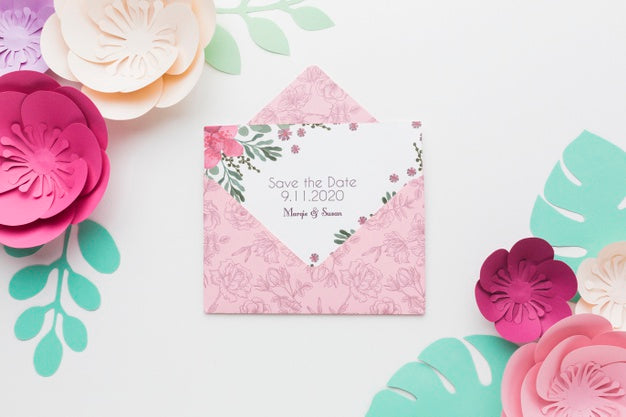 Floral Wedding Concept Mock-Up Psd
