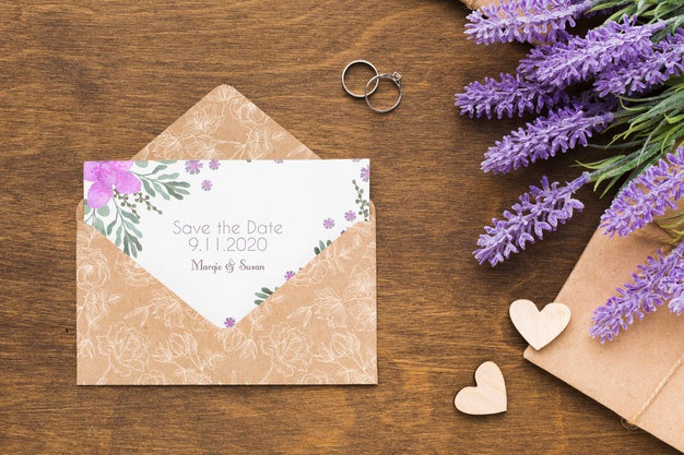 Floral Wedding Concept Mock-Up Psd
