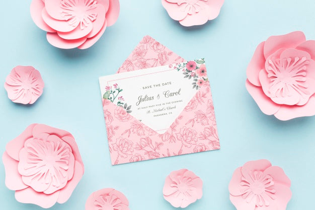 Floral Wedding Concept Mock-Up Psd