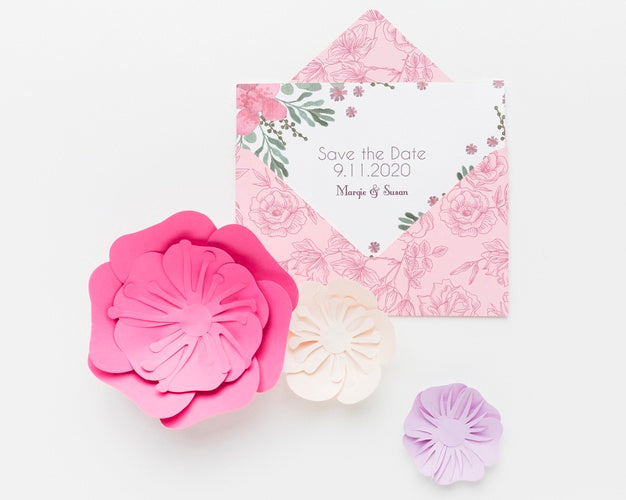 Floral Wedding Concept Mock-Up Psd