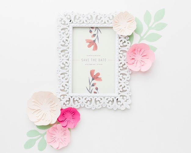 Floral Wedding Concept Mock-Up Psd