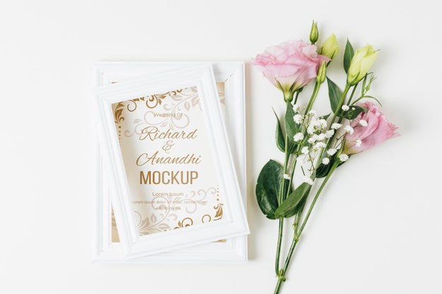 Floral Wedding Concept Mock-Up Psd