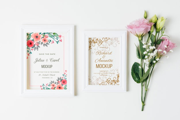 Floral Wedding Concept Mock-Up Psd