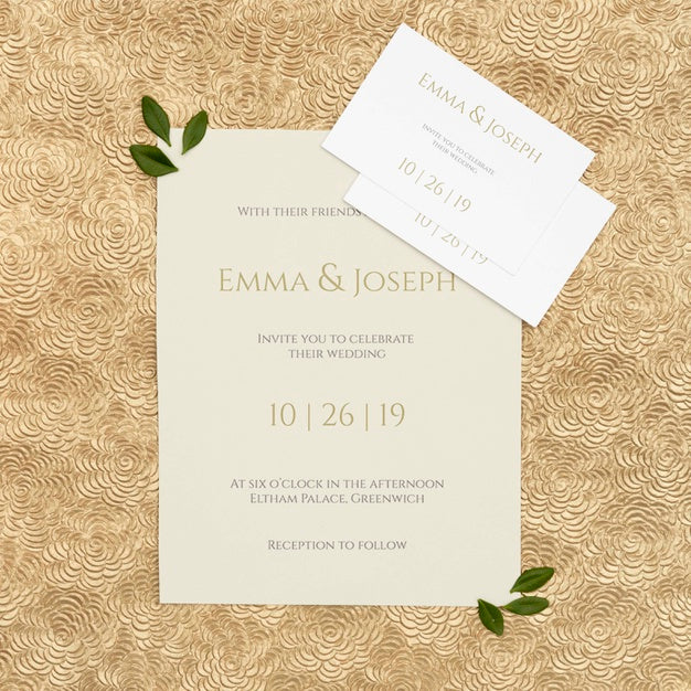 Floral Wedding Inviation Psd