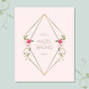 Floral Wedding Invitation Card Mockup Psd