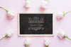 Flower Boutique Mock-Up And Roses Buds Psd