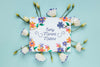Flowers And Greeting Card Psd