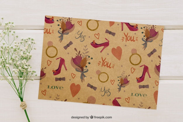 Flowers And Template Psd