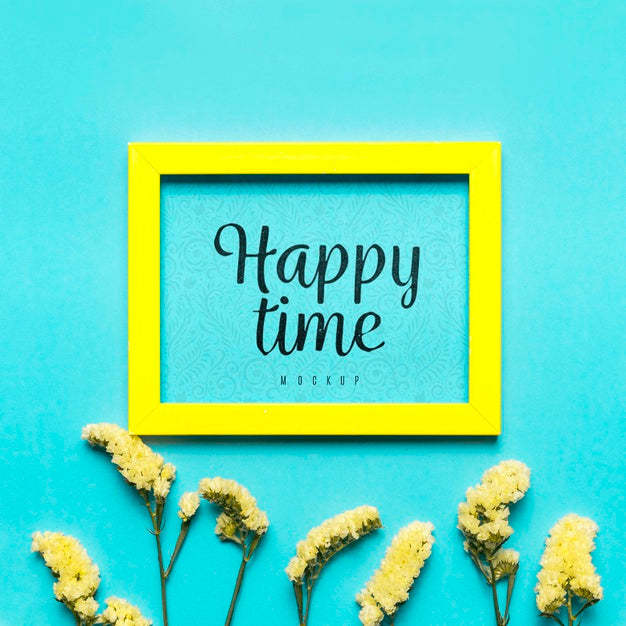 Flowers Assortment Happy Time Concept Psd