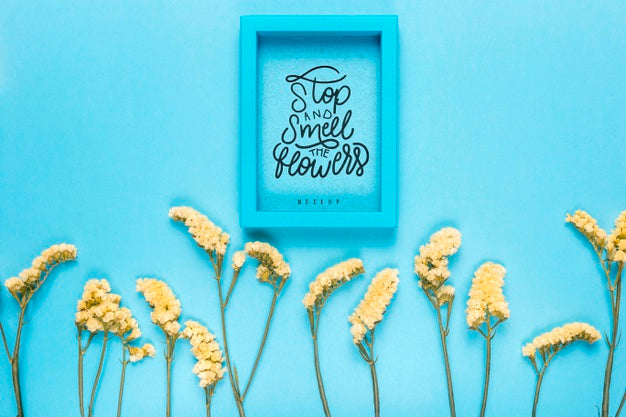 Flowers Assortment With Frame Psd