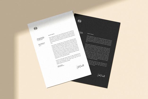 Flyer And Letterhead Mockup Psd