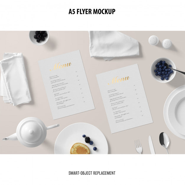 Flyer Mockup In A Desktop Psd