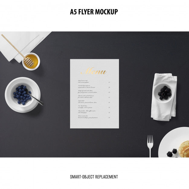 Flyer Mockup In A Desktop Psd