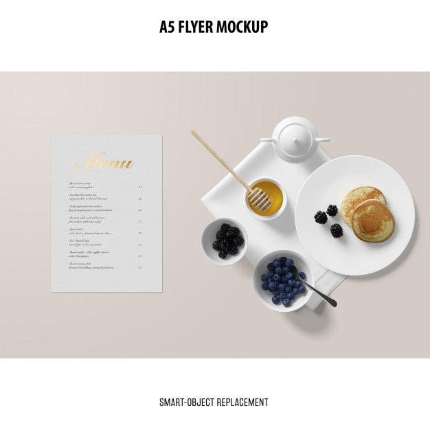 Flyer Mockup In A Desktop Psd