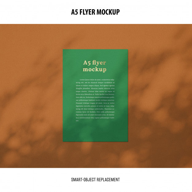 Flyer Mockup In A Desktop Psd