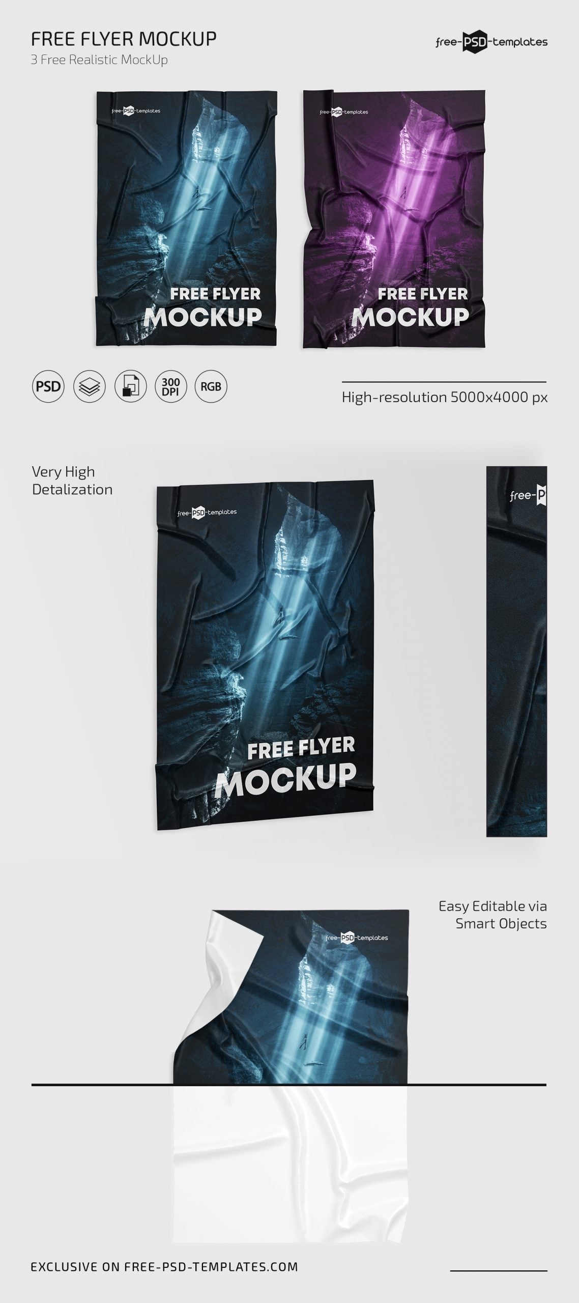 Flyer Mockup Psd Template Set