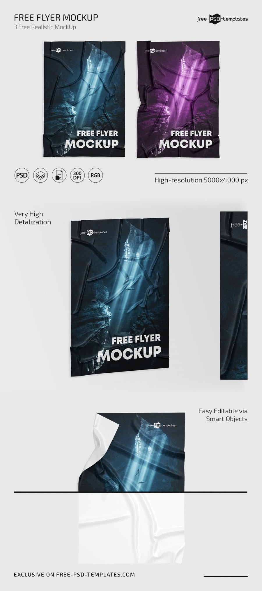 Flyer Mockup Psd Template Set