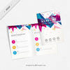 Flyer Mockup With Abstract Shapes Psd