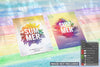 Flyer Mockup With Palm Shadow Psd