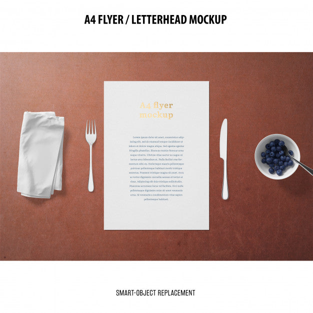 Flyer Or Letterhead Mockup Psd