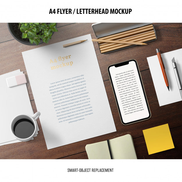 Flyer Or Letterhead Mockup Psd