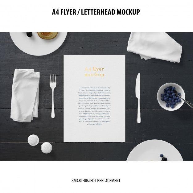 Flyer Or Letterhead Mockup Psd