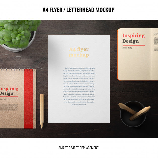 Flyer Or Letterhead Mockup Psd