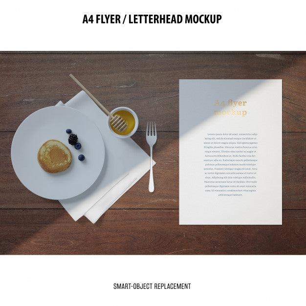 Flyer Or Letterhead Mockup Psd