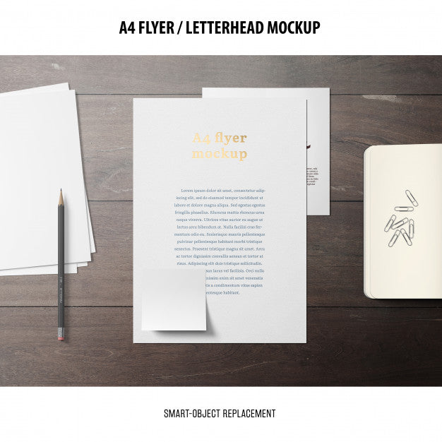 Flyer Or Letterhead Mockup Psd
