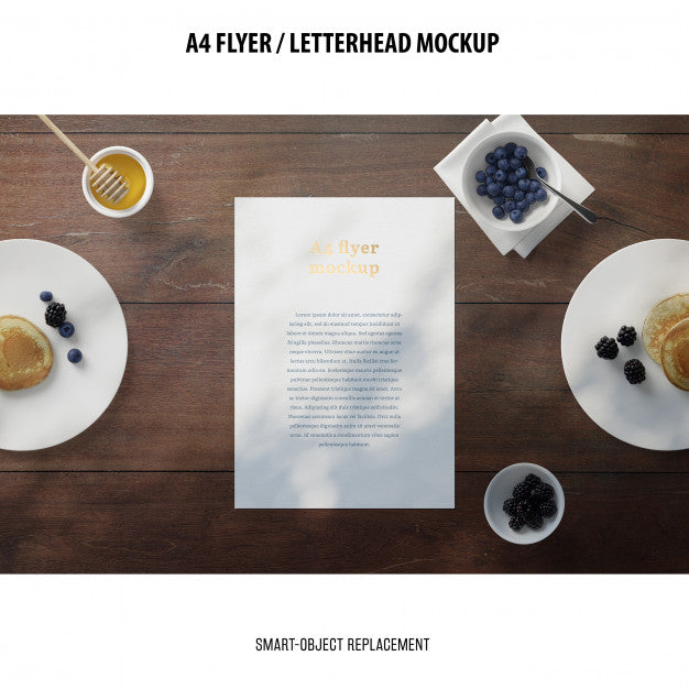 Flyer Or Letterhead Mockup Psd