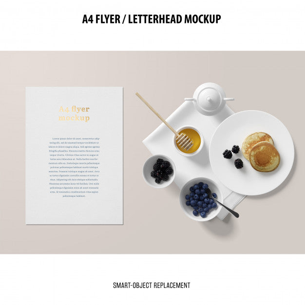 Flyer Or Letterhead Mockup Psd
