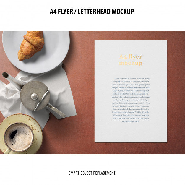 Flyer Or Letterhead Mockup Psd