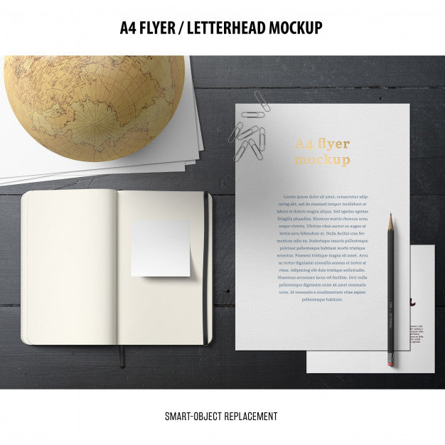 Flyer Or Letterhead Mockup Psd